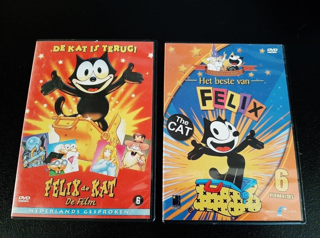 Felix de Kat: de film + Het beste van Felix the Cat!, Gebruikt, Tekenfilm, Ophalen of Verzenden, Alle leeftijden