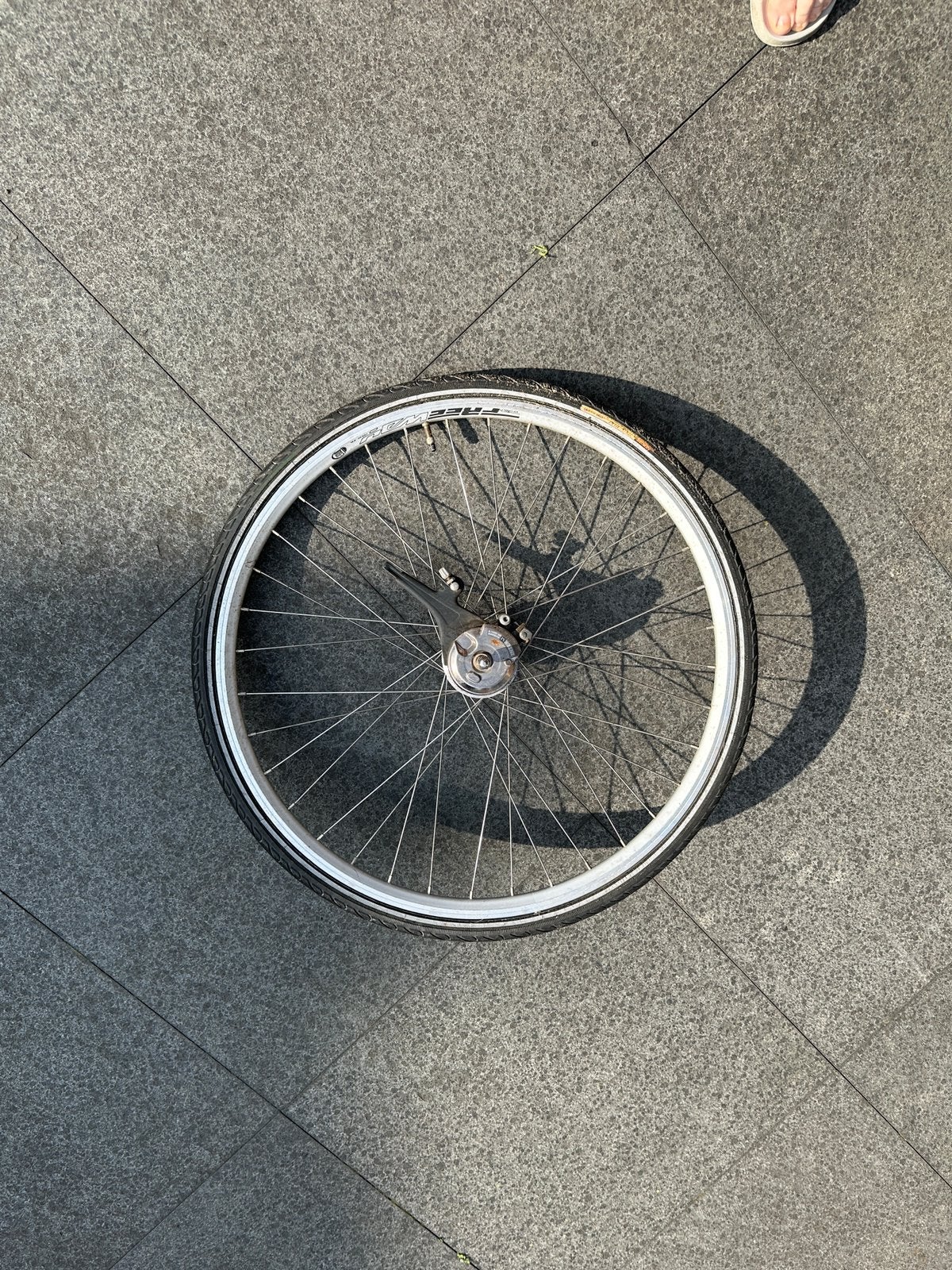 Velg met trommelrem en naafverlichting, Gebruikt, Stadsfiets, Aluminium, Ophalen
