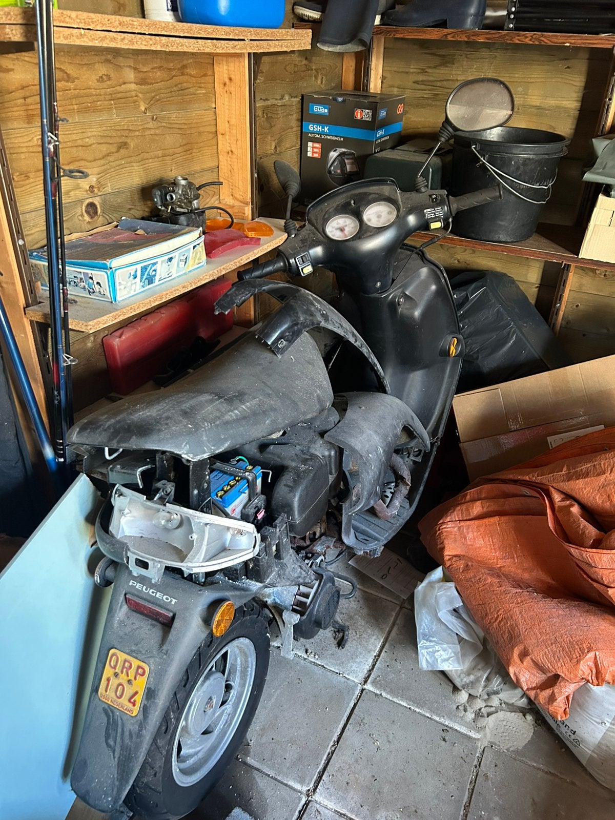 Scooter voor onderdelen, Fietsen en Brommers, Brommeronderdelen | Scooters, Ophalen, Gebruikt, Overige typen, Peugeot