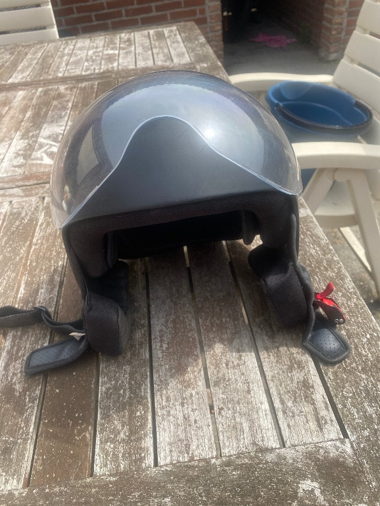 Vinz Helmets Scooterhelm - Zwart, Maat M (57-58), Fietsen en Brommers, Brommerhelmen, Ophalen, Gebruikt, Medium, Vinz Helmets