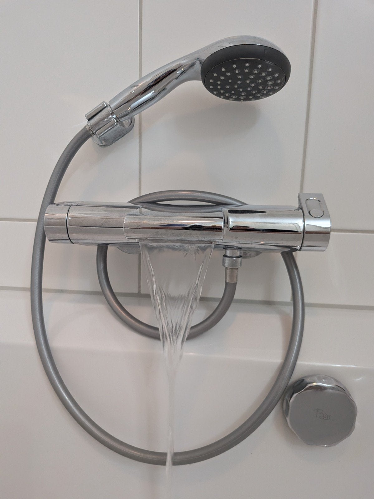 Grohe Grohtherm 2000 Waterval Badkraan met Douche, Ophalen, Gebruikt, Chroom, Kraan