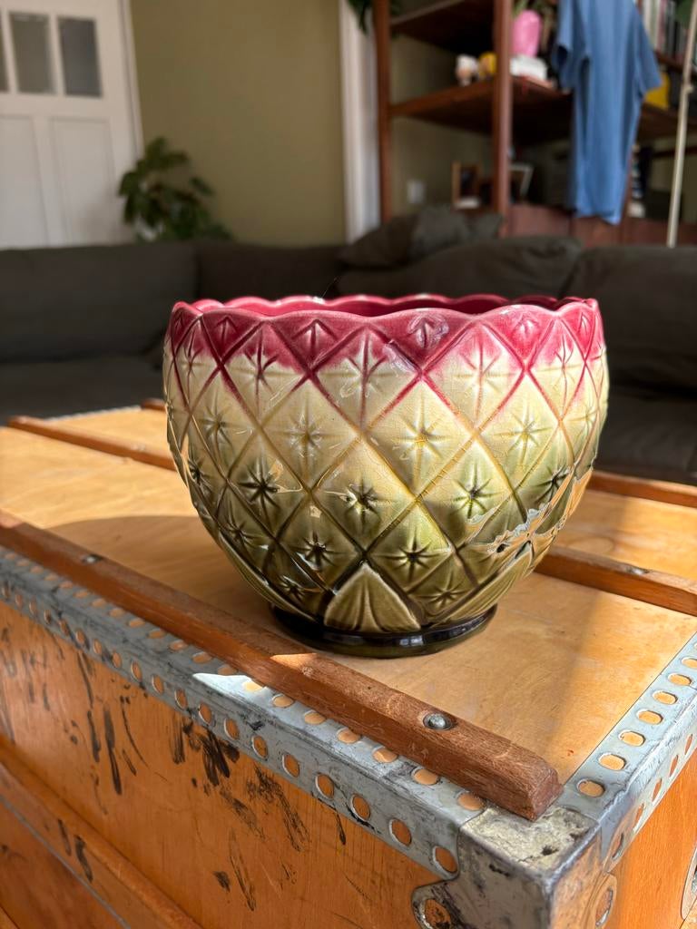 Vintage Bloempot Wessel Bonn - Uniek Design, 25 tot 40 cm, Gebruikt, Rond, Binnen