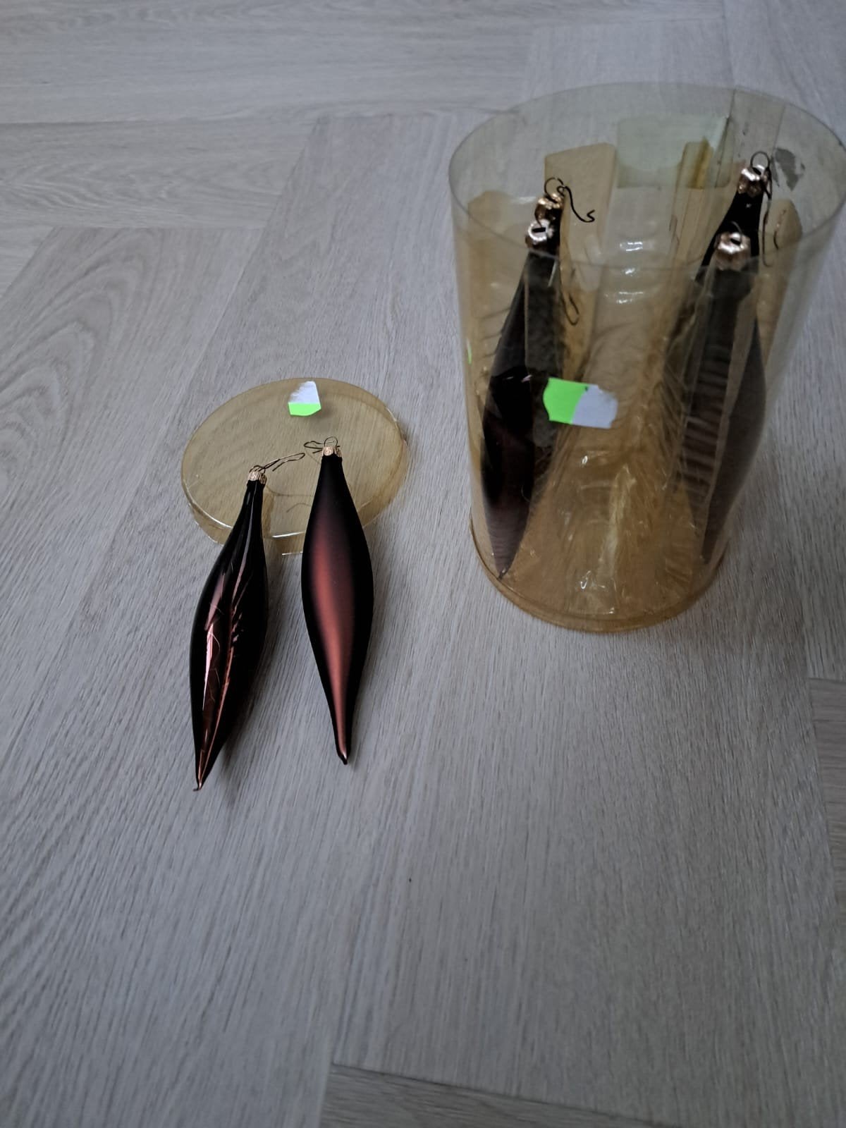 6x pegels pegel donkerbruin bruin koper mat / glans - C1, Ophalen of Verzenden, Gebruikt