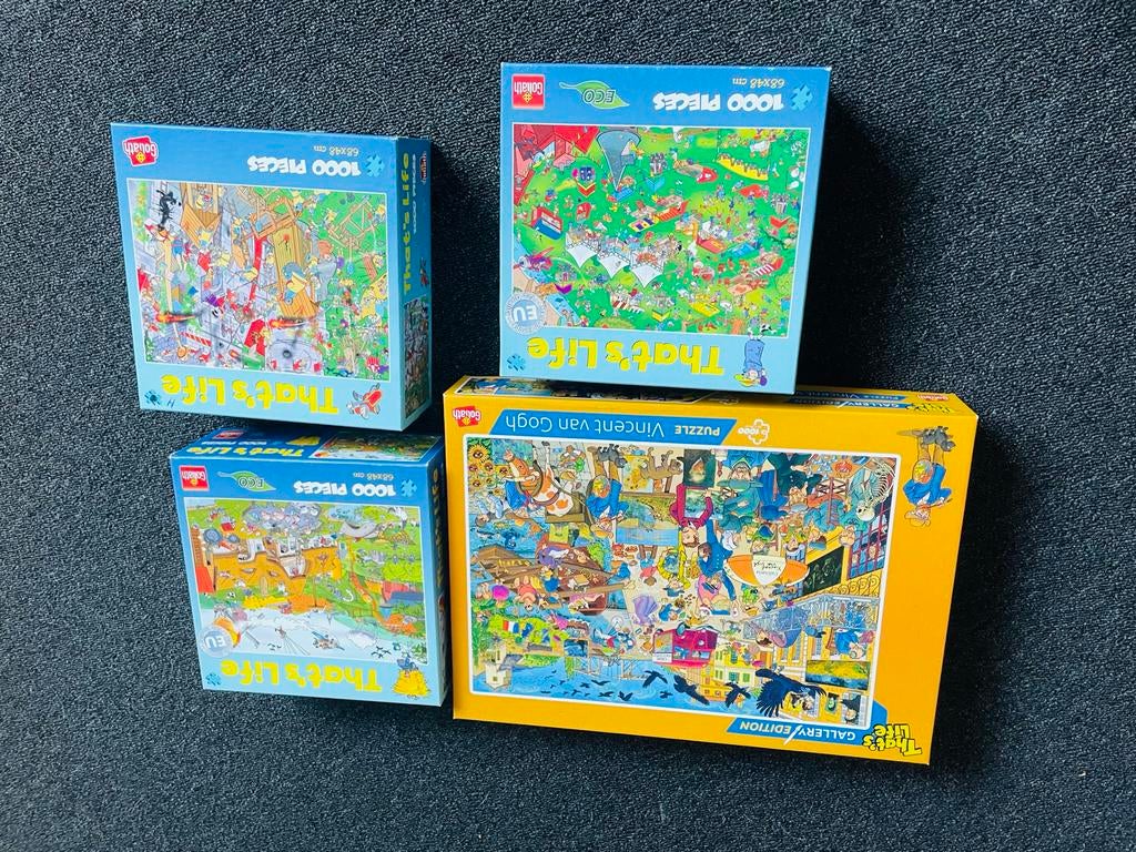4 Goliath That's Life Puzzels 1000 Stukjes, Hobby en Vrije tijd, Ophalen of Verzenden, 500 t/m 1500 stukjes, Zo goed als nieuw