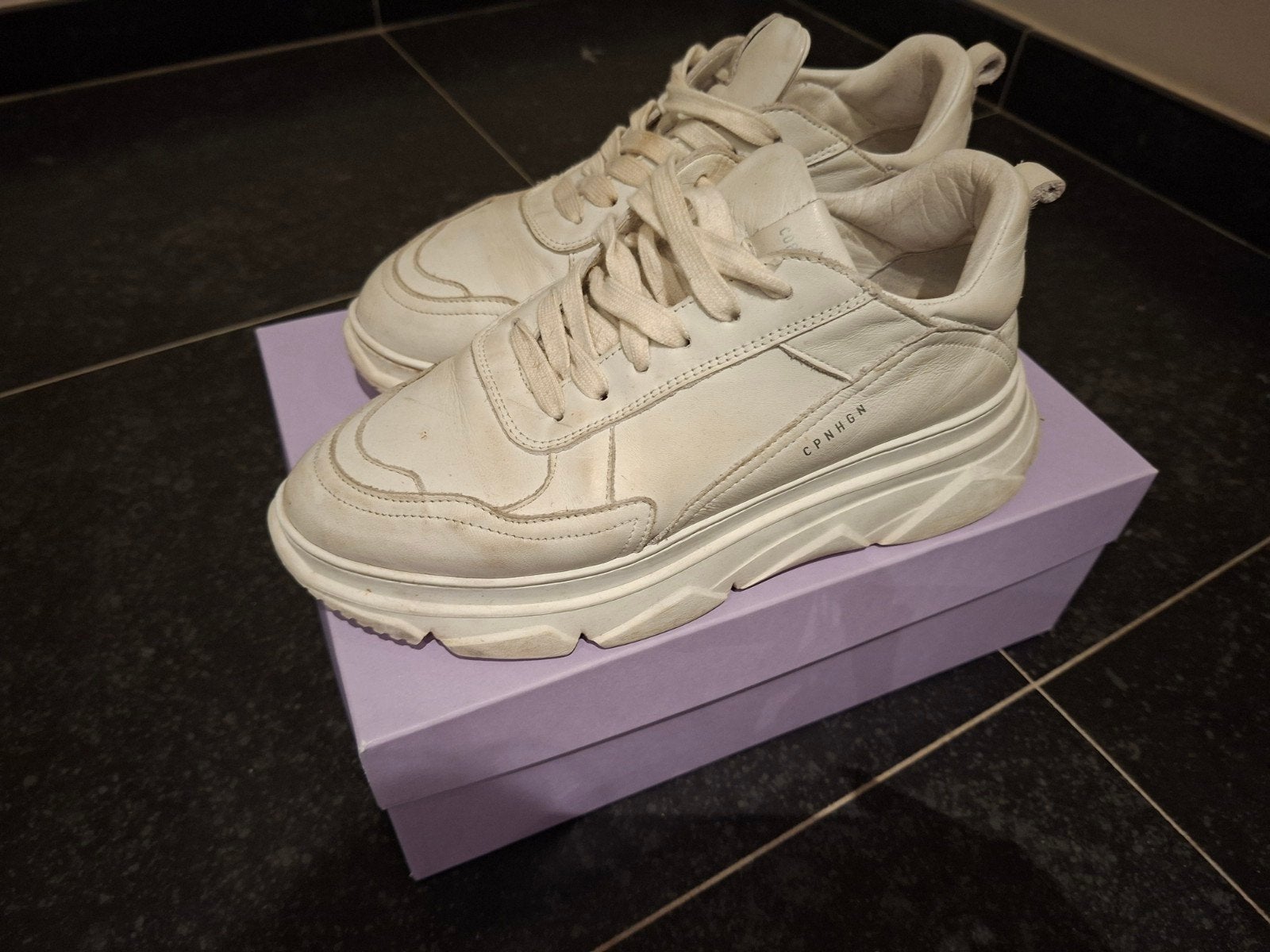 Leren sneakers Mosh Copenhagen maat 38, Wit, Ophalen of Verzenden, Mosh  Copenhagen, Gedragen