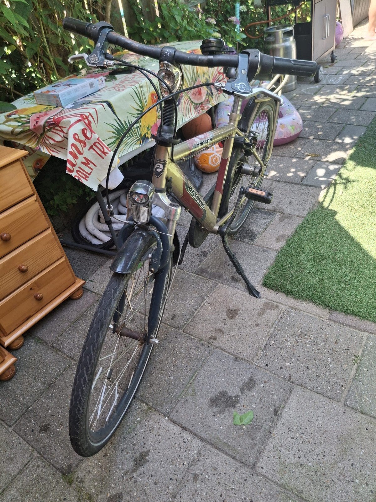 Batavus Dragon 3 versnellingen met vering en AXA slot, Fietsen en Brommers, Ophalen, Gebruikt, Batavus, Versnellingen