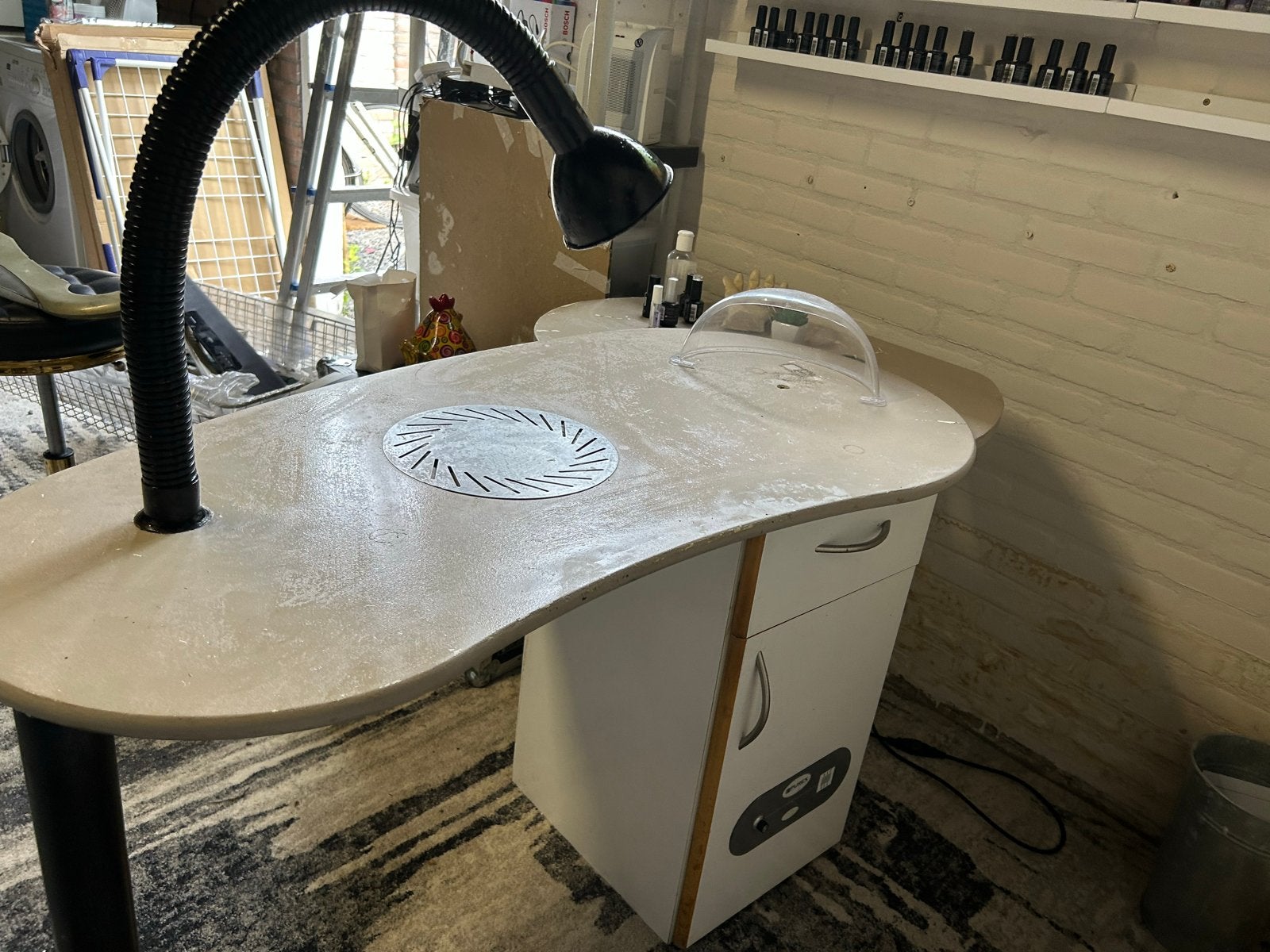 PUREX manicuretafel met afzuiging en lamp, Werkplek, Ophalen, Gebruikt, Tafel