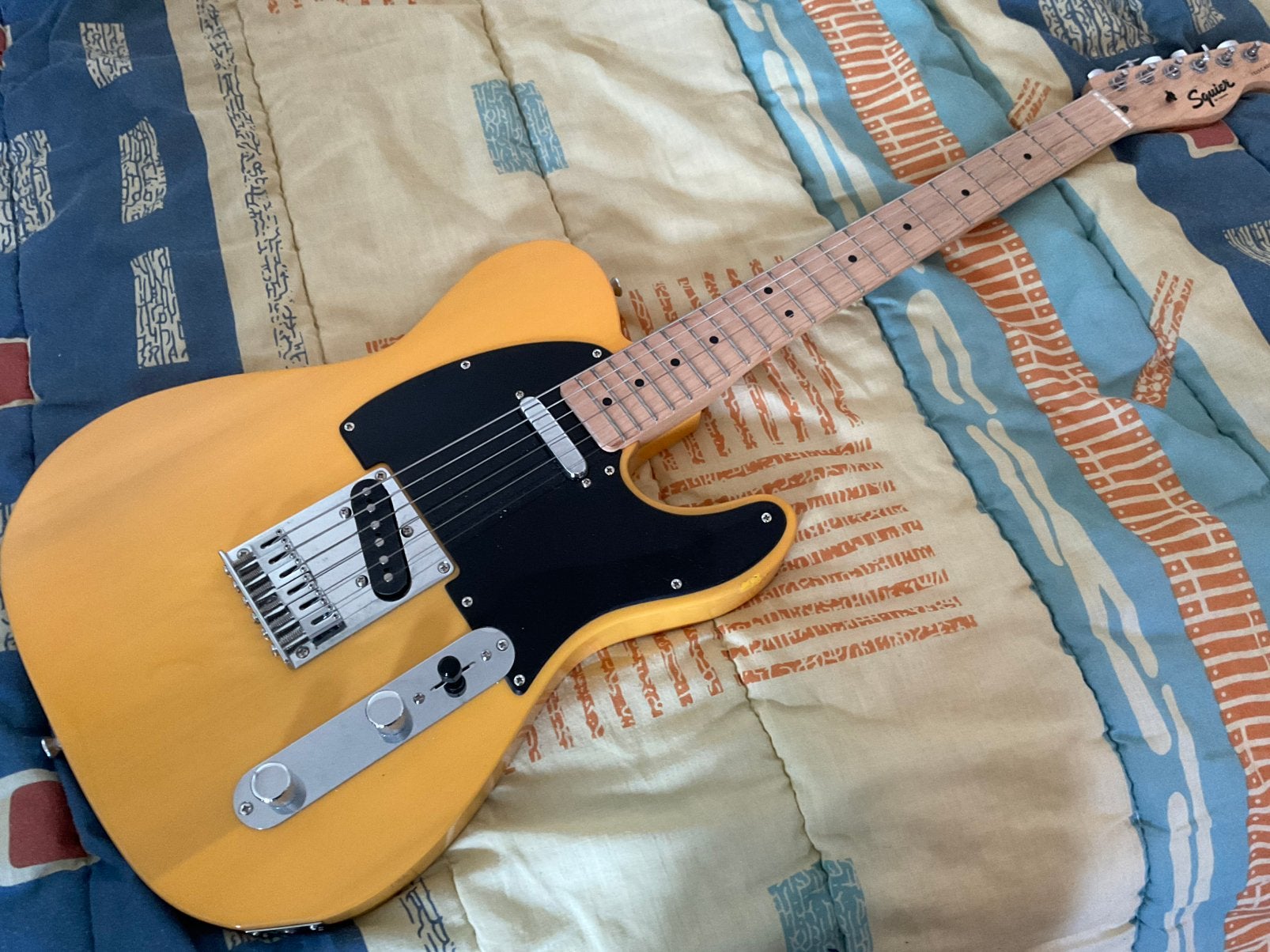 Squier telecaster butterscotch, Ophalen of Verzenden, Zo goed als nieuw, Solid body, Fender