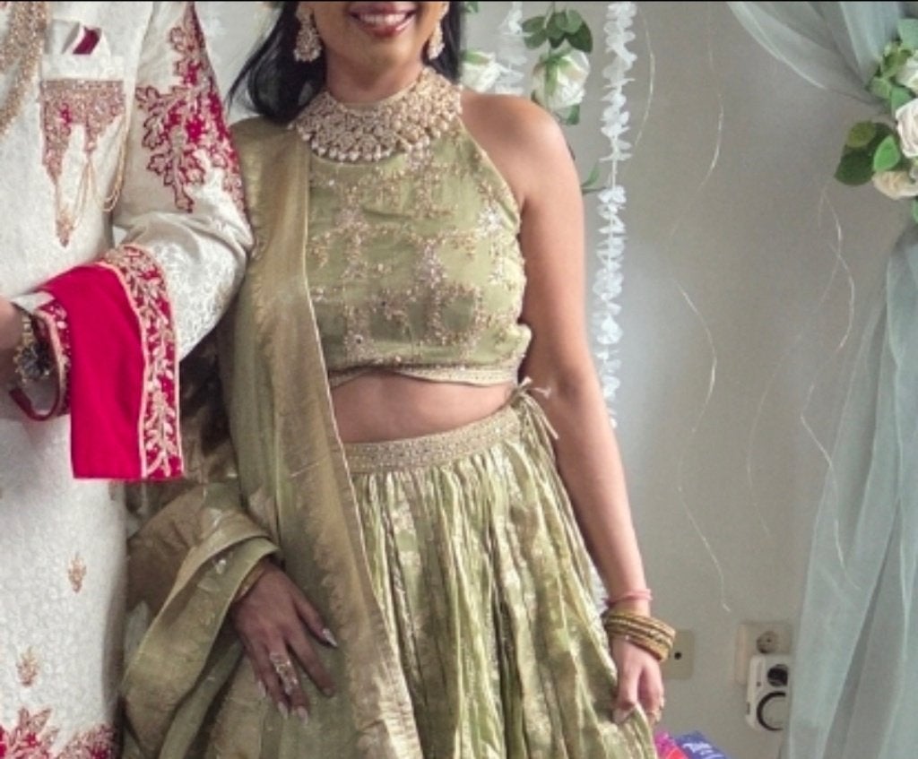 Lehenga  groen Rotterdam, Kleding | Dames, Gelegenheidskleding, Overige typen, Zo goed als nieuw, Groen, Ophalen
