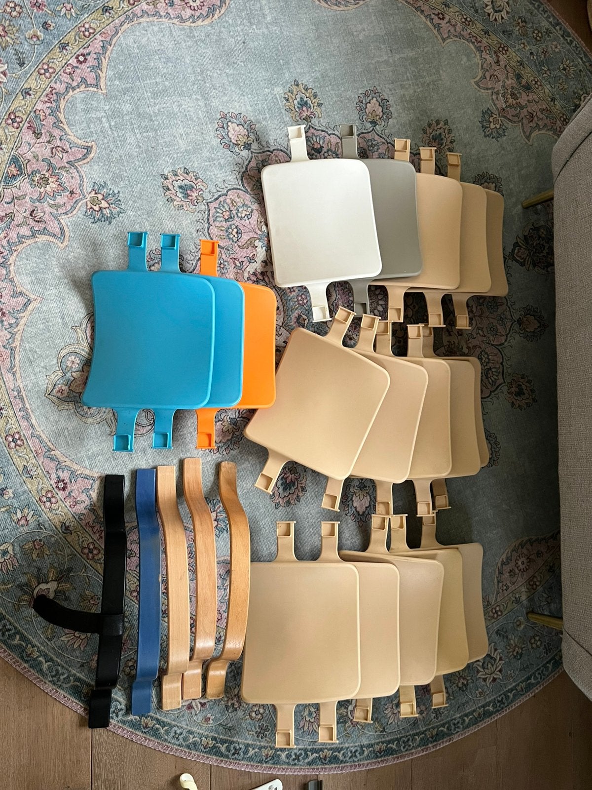 Stokke tripp trapp beugels en rugleuningen, Ophalen of Verzenden, Gebruikt, Meegroeistoel, Stoelverkleiner
