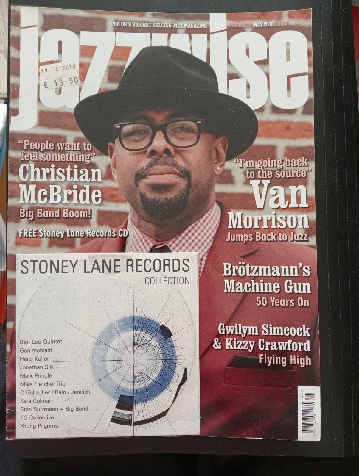 Jazzwise Magazine Mei 2018 met FREE Stoney Lane Records CD, Gebruikt, Overige typen, Ophalen of Verzenden, Jazz