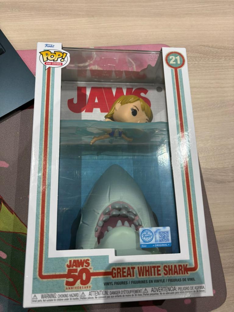 Funko Pop! Jaws VHS Cover Vinyl Figure Great White Shark #21, Ophalen of Verzenden, Funko Europe, Supportemea@funko.com, 4th floor, 1 Queen Caroline St, London W6 9YN, Verenigd Koninkrijk