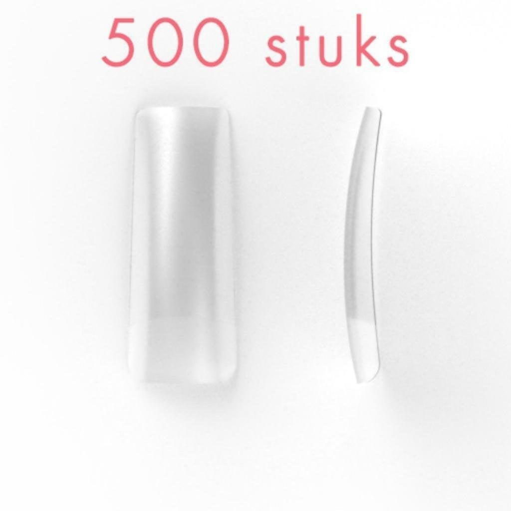 Clear nagel tips, breed opzetstuk, 500 stuks, Ophalen of Verzenden