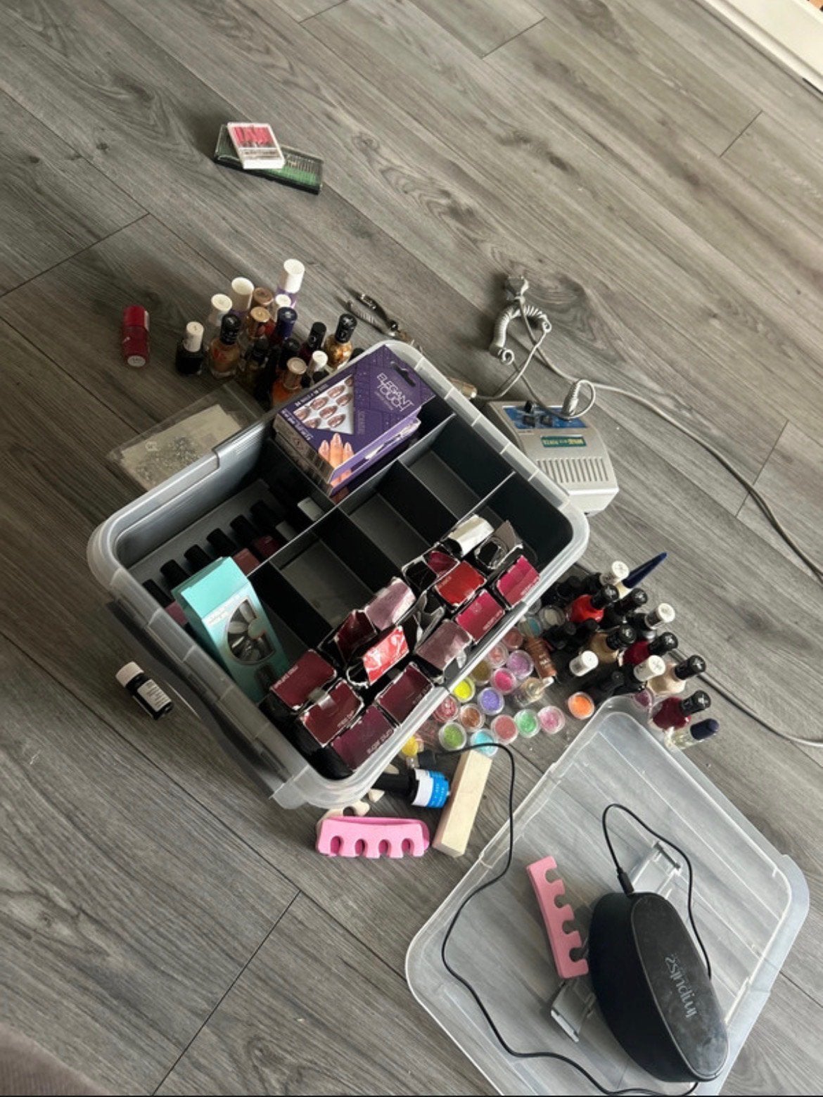 Gellak + Nagellak set met UV lamp en frees, Gebruikt, Overige kleuren, Ophalen of Verzenden, Handen en Nagels