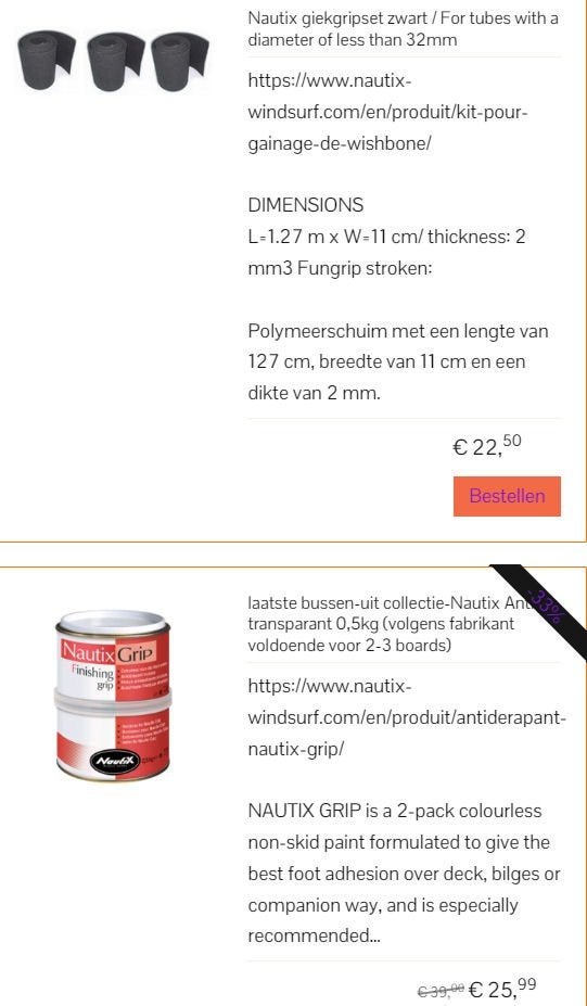 weer leverbaar ! giekgrip setjes en antislip en 180+ art., Watersport en Boten, Ophalen, Nieuw, Overige typen