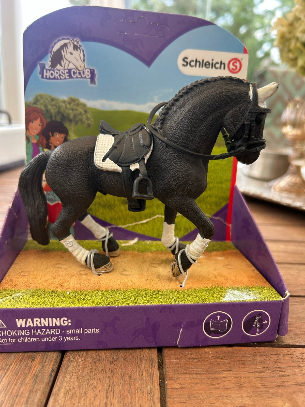 Schleich Horse Club Friese merrie met zadel en hoofdstel, Ophalen of Verzenden, Zo goed als nieuw