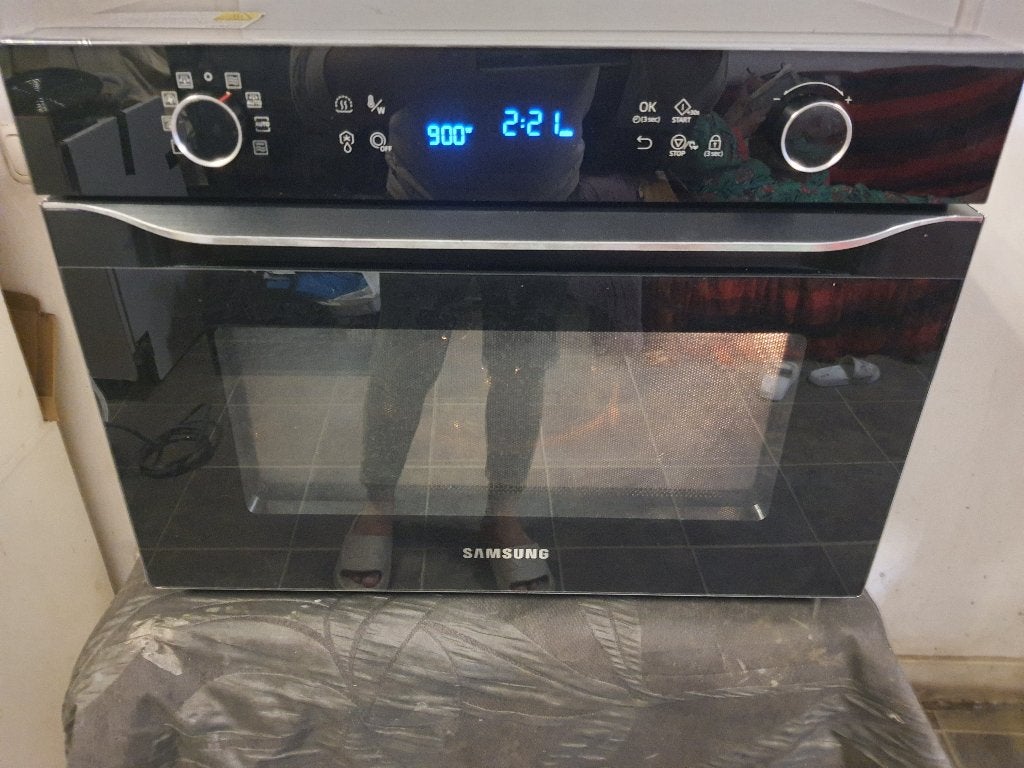 Luxe Samsung Combi magnetron oven werkt super(MC35J8085CT ), Witgoed en Apparatuur, Ophalen, Combimagnetron, Zo goed als nieuw