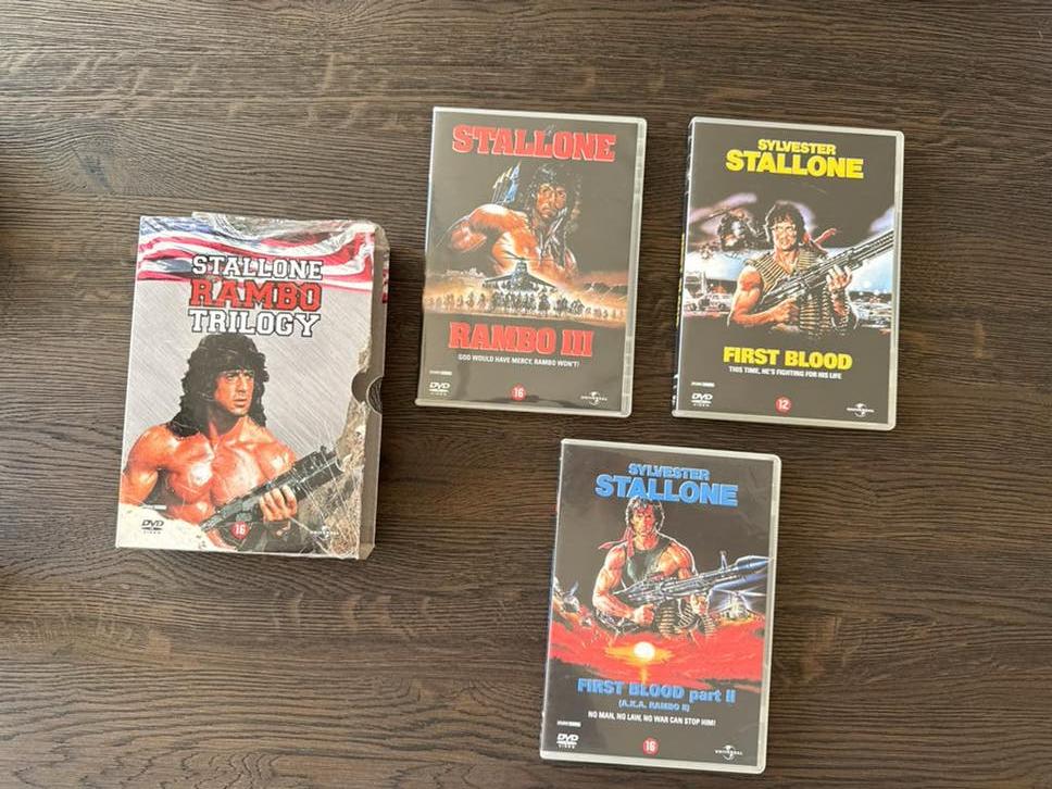 Rambo Trilogie DVD Boxset - Sylvester Stallone, Gebruikt, Vanaf 16 jaar, Boxset, Actiethriller