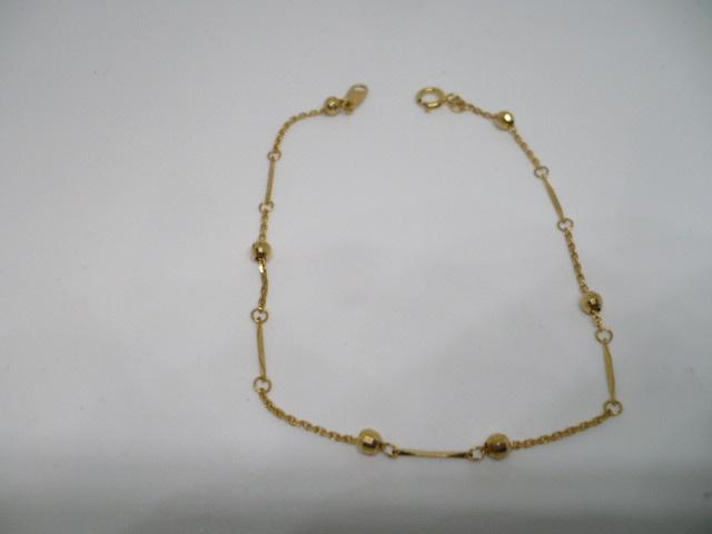 14 karaat gouden armband 18.5 cm - 1,24 gram breed ca. 1 mm, Ophalen of Verzenden, Zo goed als nieuw, Goud, Goud