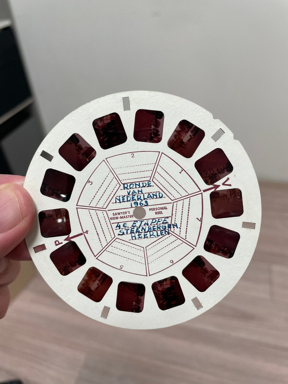 Viewmaster schijfje Ronde van Nederland 1963, Verzamelen, Retro, Verzenden, Audio en Video