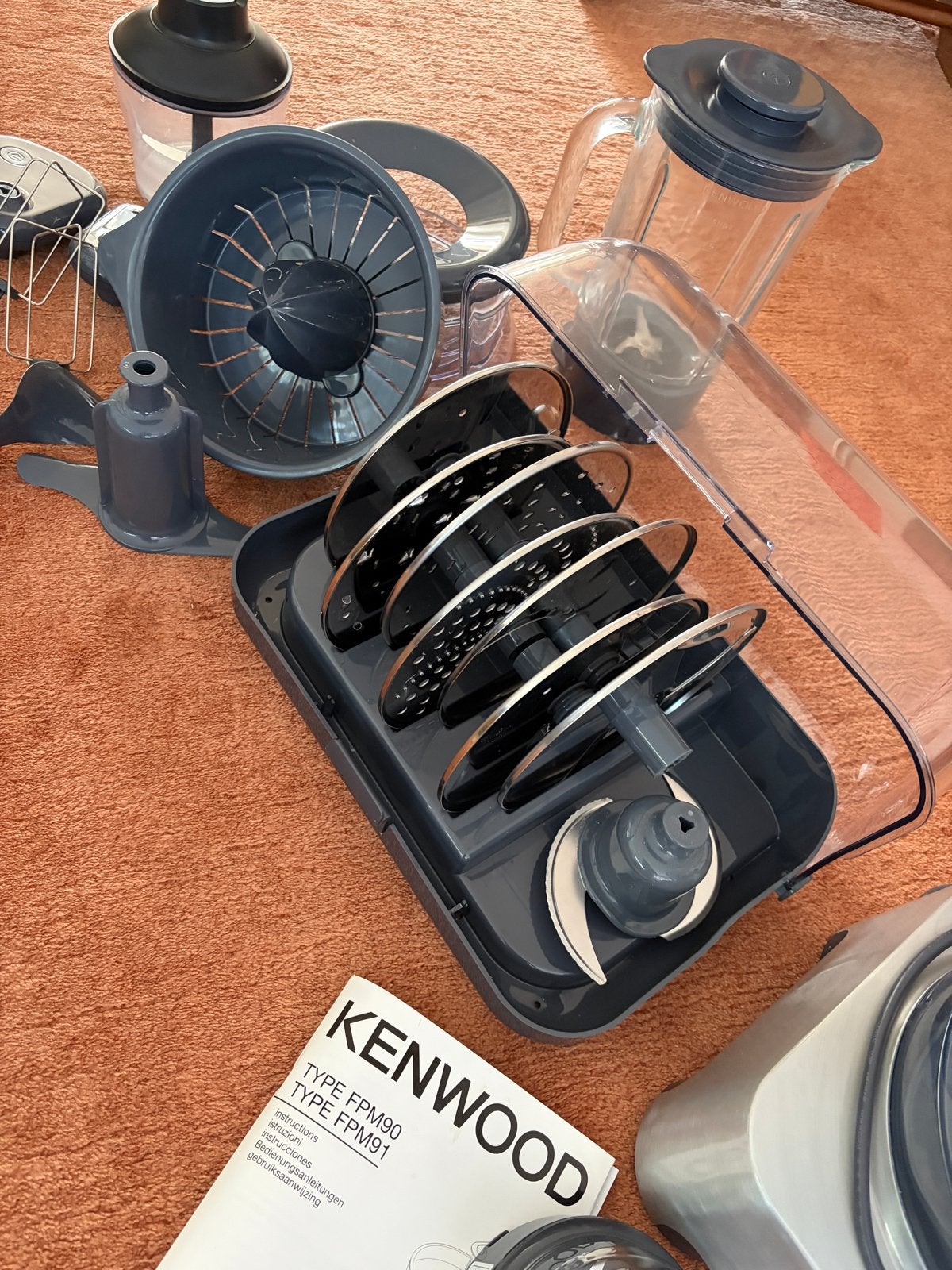 Kenwood FPM90/FPM91 Multipro Sense Foodprocessor, Ophalen of Verzenden, Zo goed als nieuw, Vaatwasserbestendig, 3 snelheden of meer