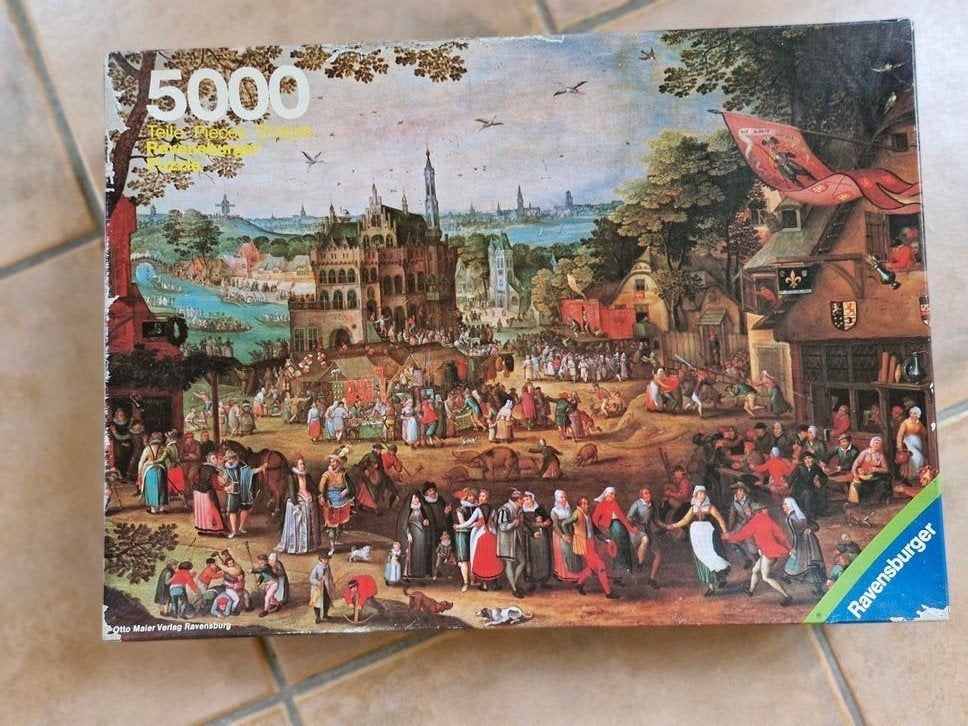 Ravensburger Legpuzzel: De Boerenkermis (5000 stukjes), Ophalen of Verzenden, Meer dan 1500 stukjes, Zo goed als nieuw, Legpuzzel