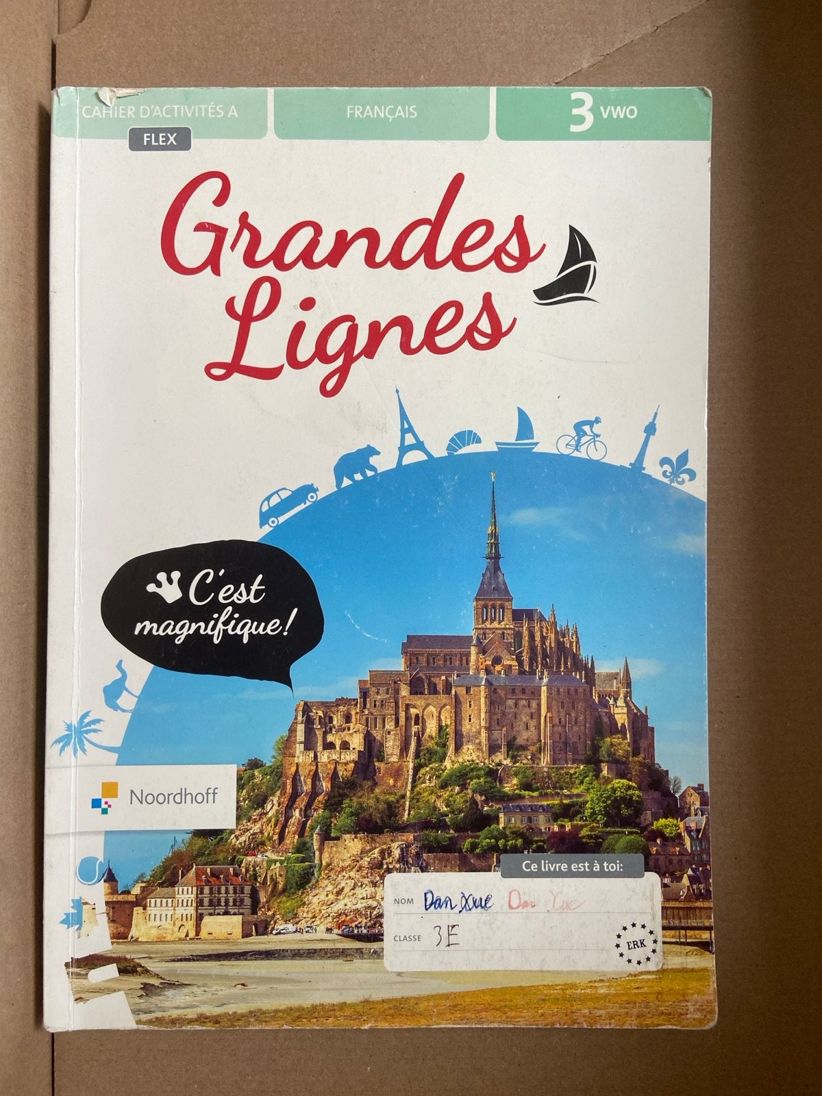 Grandes Lignes Frans 3 VWO Werkboek Noordhoff, Boeken, Ophalen of Verzenden, Gelezen, Non-fictie