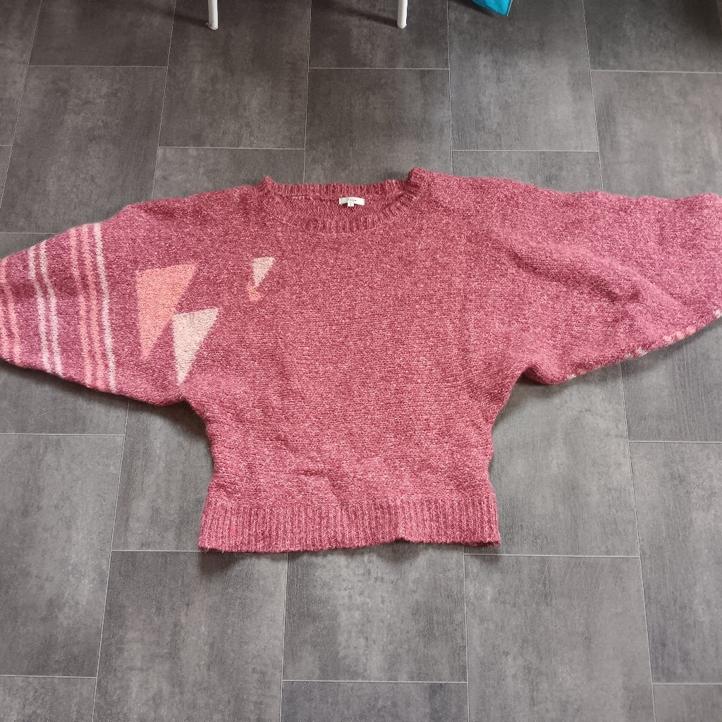 Kling roze gebreide trui met vleermuismouwen, Maat 38/40 (M), Kling, Ophalen of Verzenden, Zo goed als nieuw