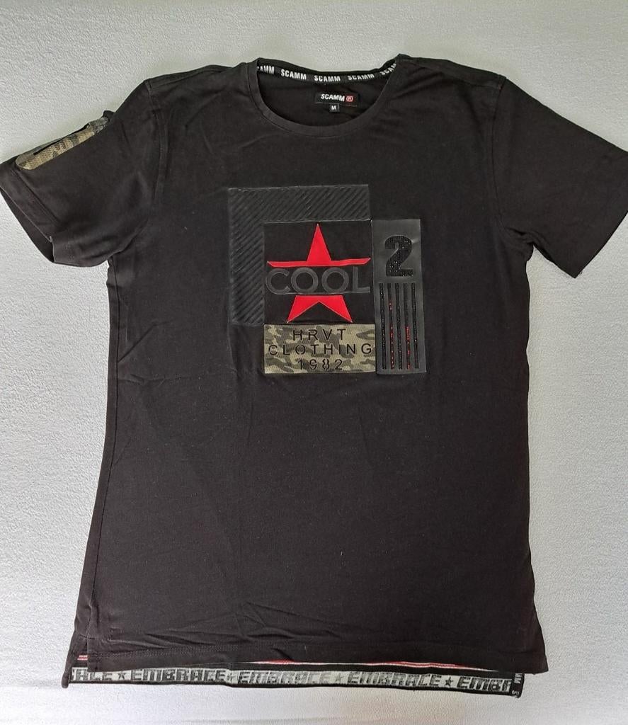 Zwart shirt van Scamm, mt. M, Maat 48/50 (M), Zwart, Ophalen of Verzenden, Zo goed als nieuw