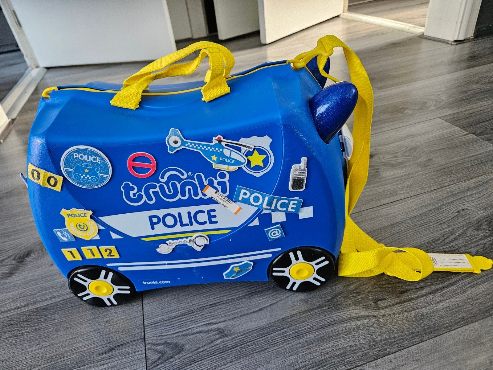 Trunki Politie Koffer - Kinderkoffer op Wielen, Ophalen, Gebruikt