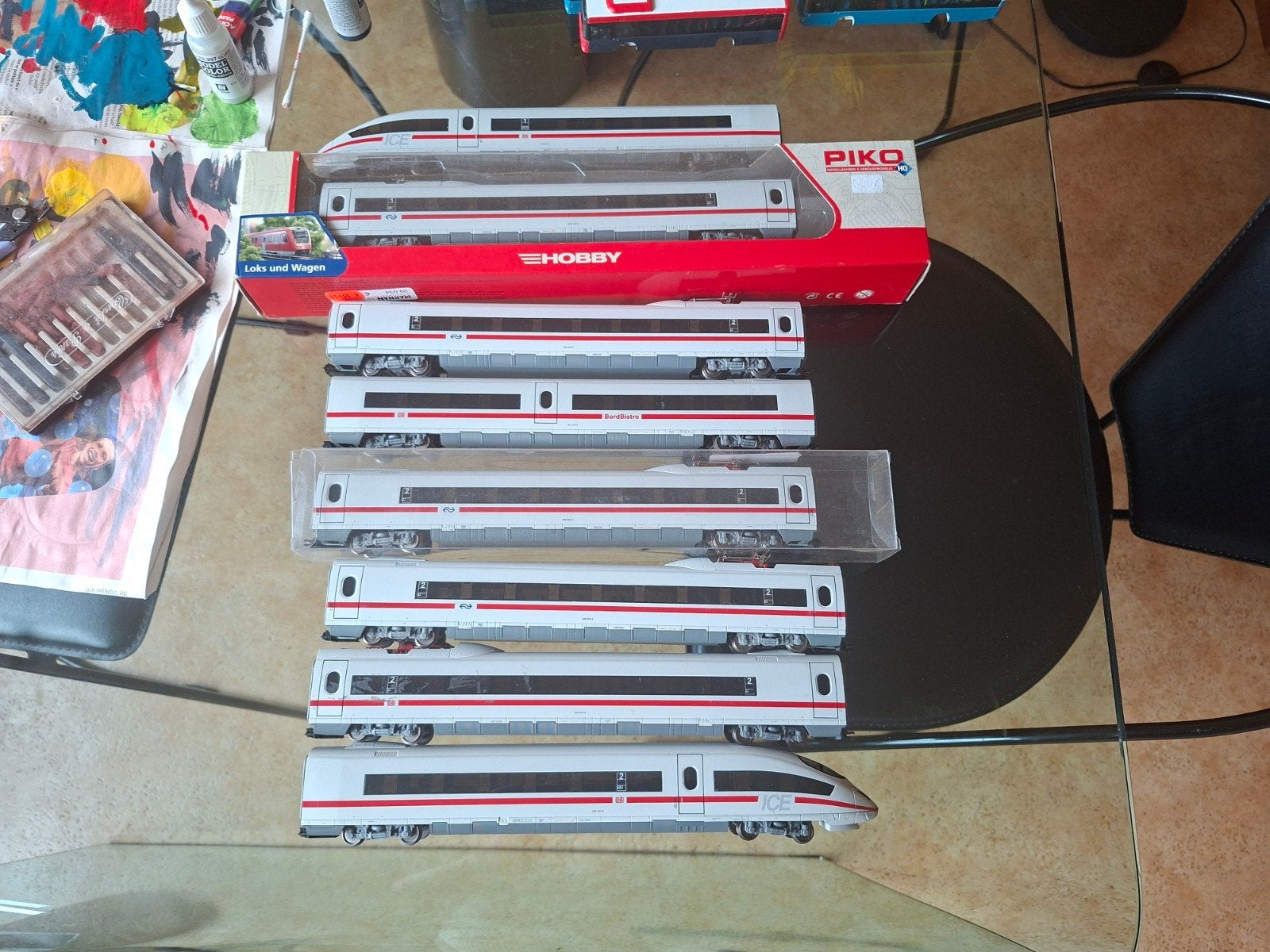 Complete Piko ICE3 DB/NS, Gelijkstroom, Analoog, Gebruikt, Treinset