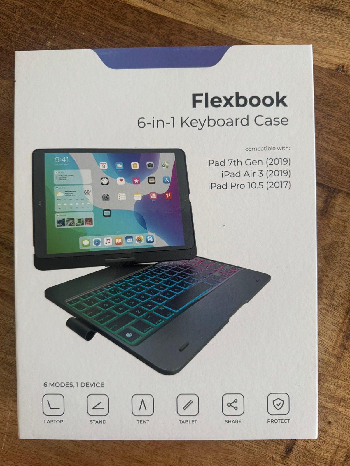Flexbook 6-in-1 Keyboard Case iPad 10.2" / 10.5" NIEUW, Ophalen of Verzenden, Nieuw, 10 inch, Bescherming voor- en achterkant