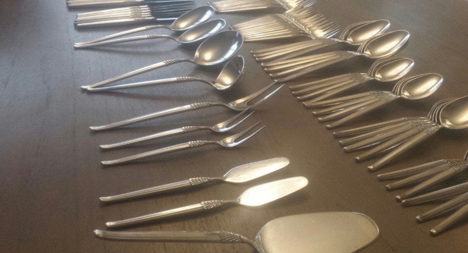 Prachtige uitgebreide bestekset - Frigast Denmark 'Cherie', Ophalen of Verzenden, Zo goed als nieuw, Zilver