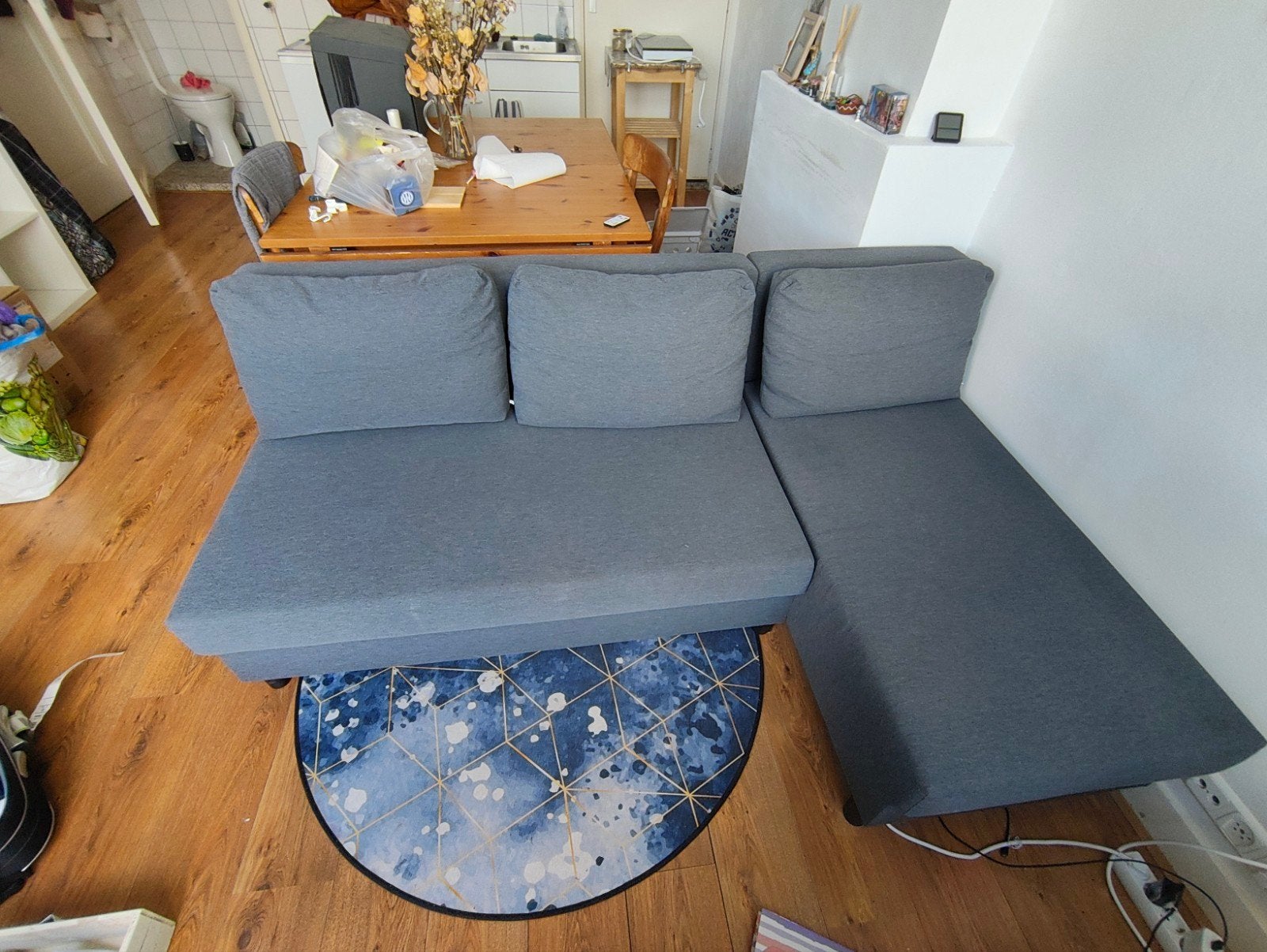 ÄLVDALEN slaapbank – IKEA – 140x200cm – Grijs, Ophalen, Tweepersoons, 140 cm, Zo goed als nieuw