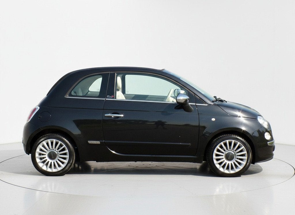 Fiat 500 C 0.9 TwinAir Turbo Lounge|Cabrio|Xenon|Parkeersens, Auto's, Stof, Euro 6, Cabriolet, Zwart