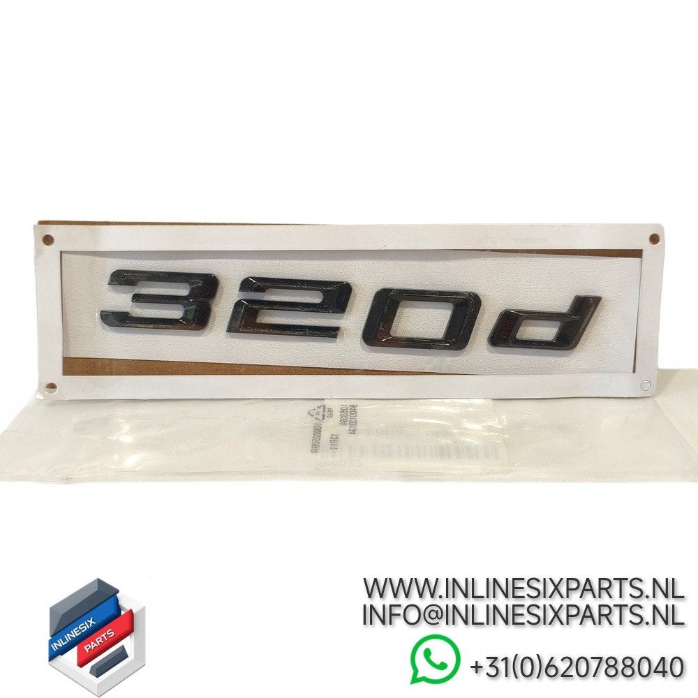BMW 320d  Kofferbak embleem – Shadowline Gloss Black, Verzenden