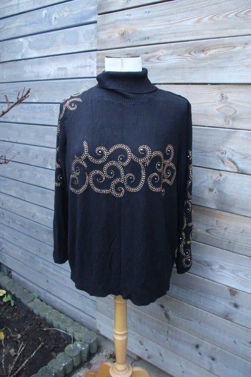 Koltrui zwart/ goud Amy Vermont mt 48 Vaste prijs, Kleding | Dames, Zwart, Maat 46/48 (XL) of groter, Ophalen of Verzenden, Zo goed als nieuw