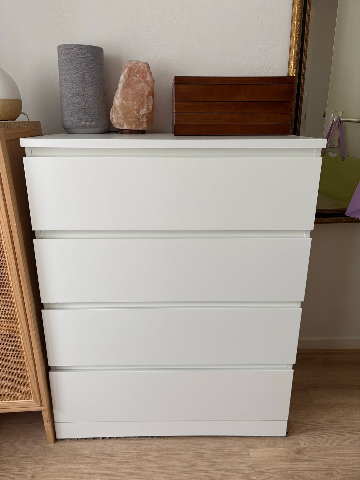 IKEA Malm ladekast met 4 lades - Wit, Ophalen, 100 tot 150 cm, 50 tot 100 cm, Zo goed als nieuw