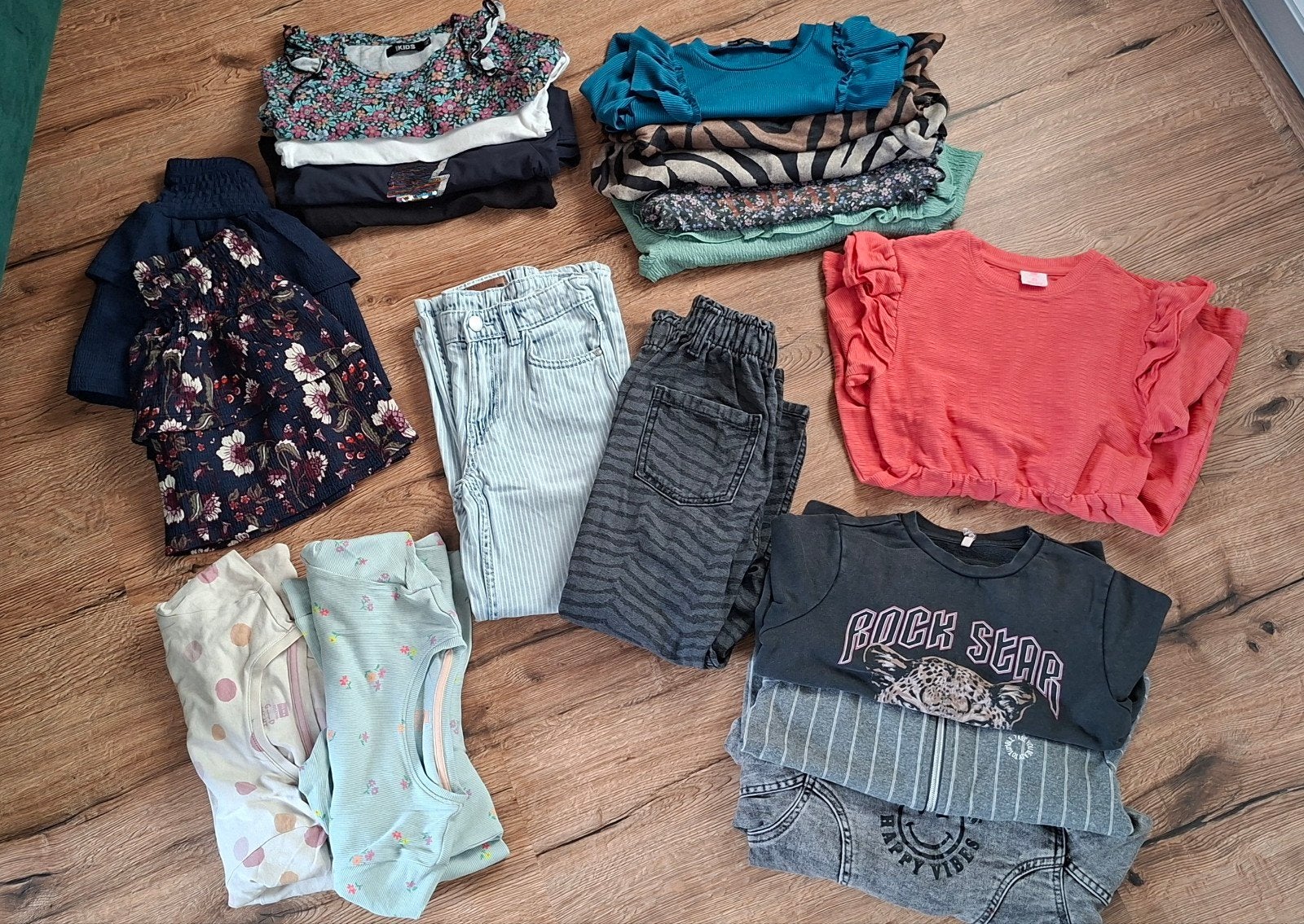 Meisjes kleding pakket 21 delig draagmaat 110/116, Ophalen of Verzenden, Zo goed als nieuw, Maat 110