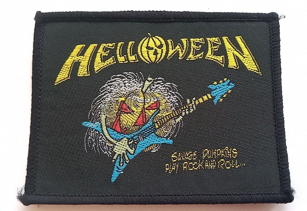 Helloween zeer zeldzame 1989 Savage pumpkins play. patch h49, Ophalen of Verzenden, Nieuw, Kleding