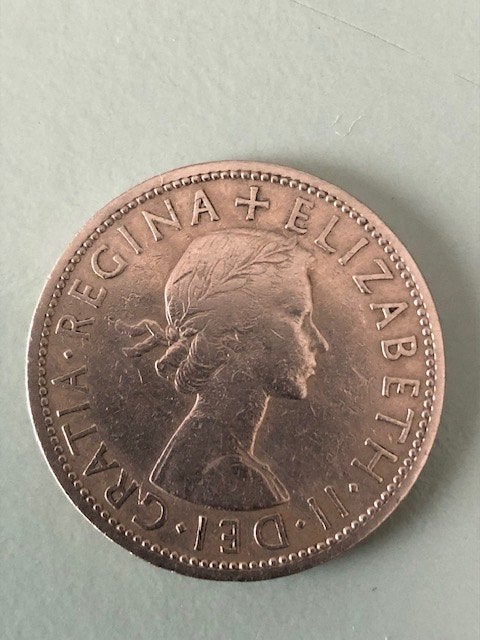 1/2 Crown munt Elisabeth II Great Brittain, uitg. 1956, Postzegels en Munten, Verzenden, Overige landen, Losse munt
