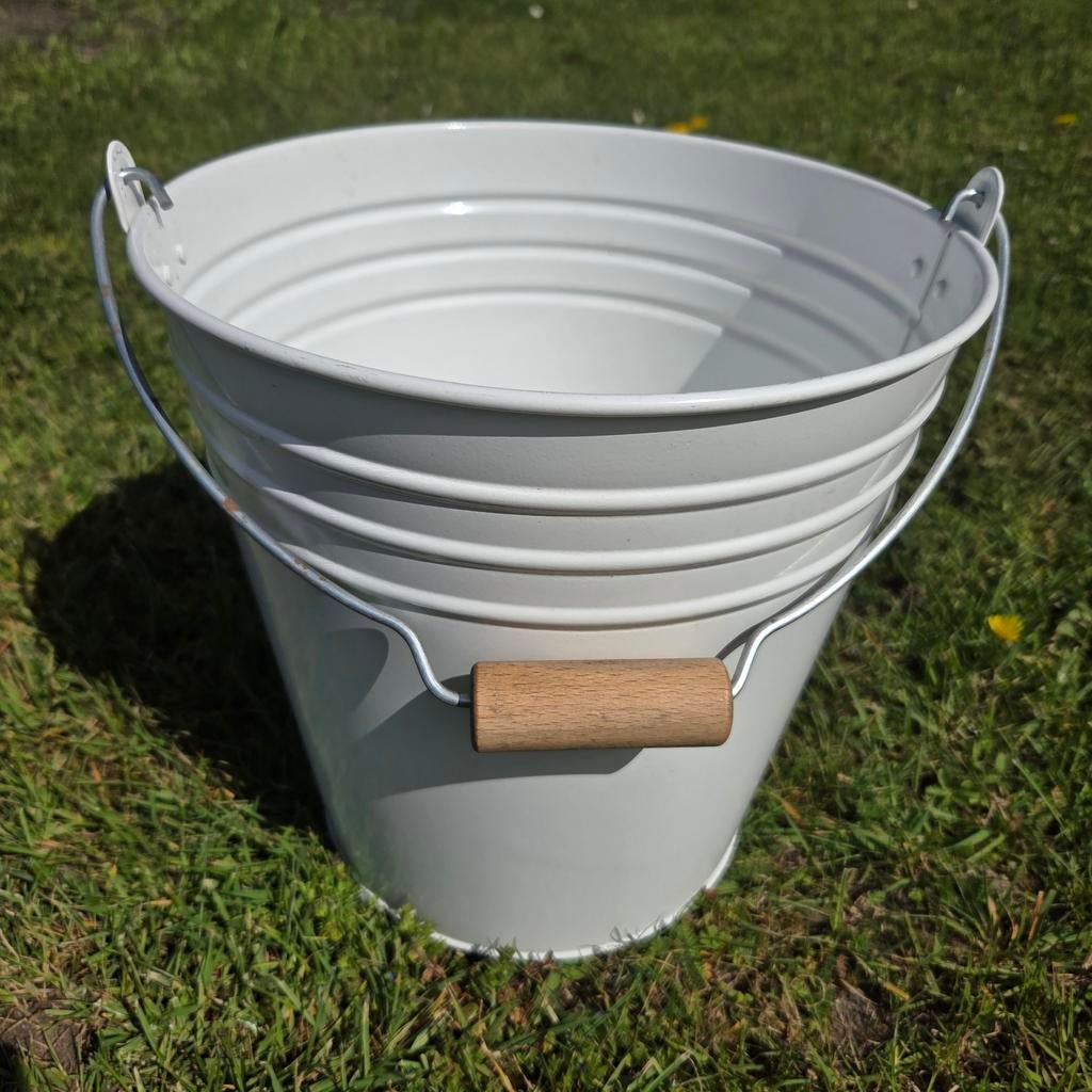 Nieuw! Ikea wit zinken emmer, Ophalen of Verzenden, Nieuw, Met handgreep