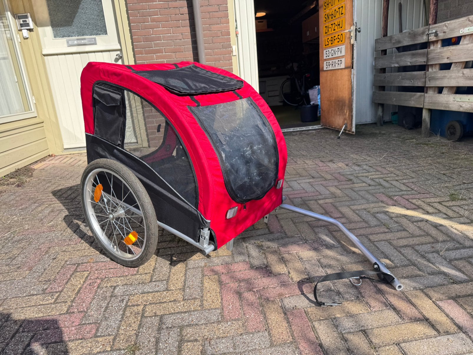 Hondenfietskar Trixie , L80B60H55, Ophalen, Gebruikt, Opvouwbaar, 20 tot 40 kg