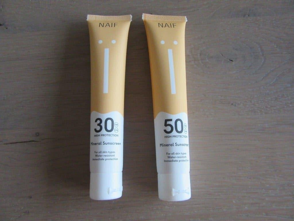 Zonnebrandcreme merk NAIF SPF 30 en SPF50 NIEUW, Sieraden, Tassen en Uiterlijk, Uiterlijk | Lichaamsverzorging, Ophalen of Verzenden