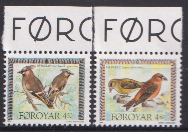 Faeröer 1996 Vogels met TAB, Verzenden, Postfris, Dier of Natuur