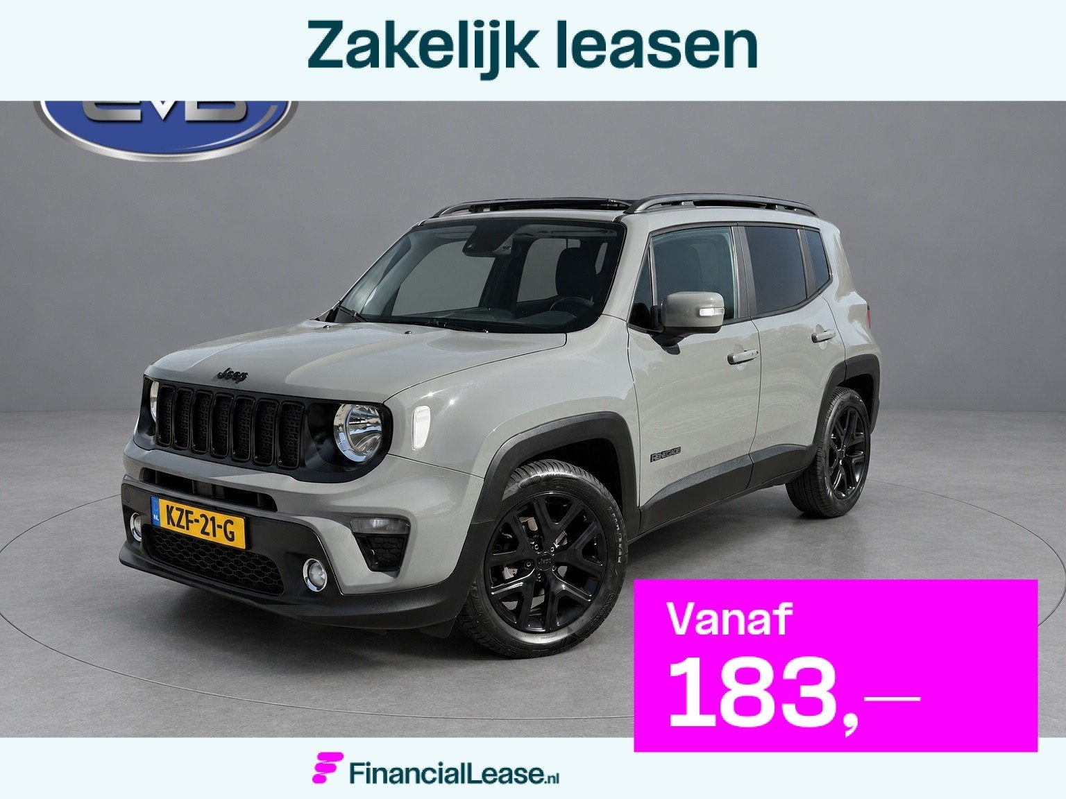 Jeep RENEGADE 1.0T Limited sport, electrisch glazen panorama, Voorwielaandrijving, 15 km/l, Automatische klimaatregeling, Bedrijf