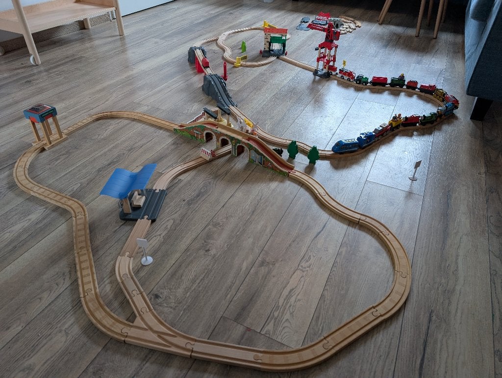 Leuke houten treinset, Ophalen, Gebruikt, Jongen of Meisje