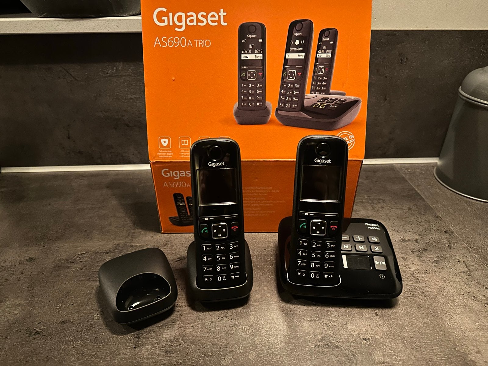 Gigaset AS690A Duo Dect telefoonset (2 handsets), Ophalen of Verzenden, Gebruikt, 2 handsets
