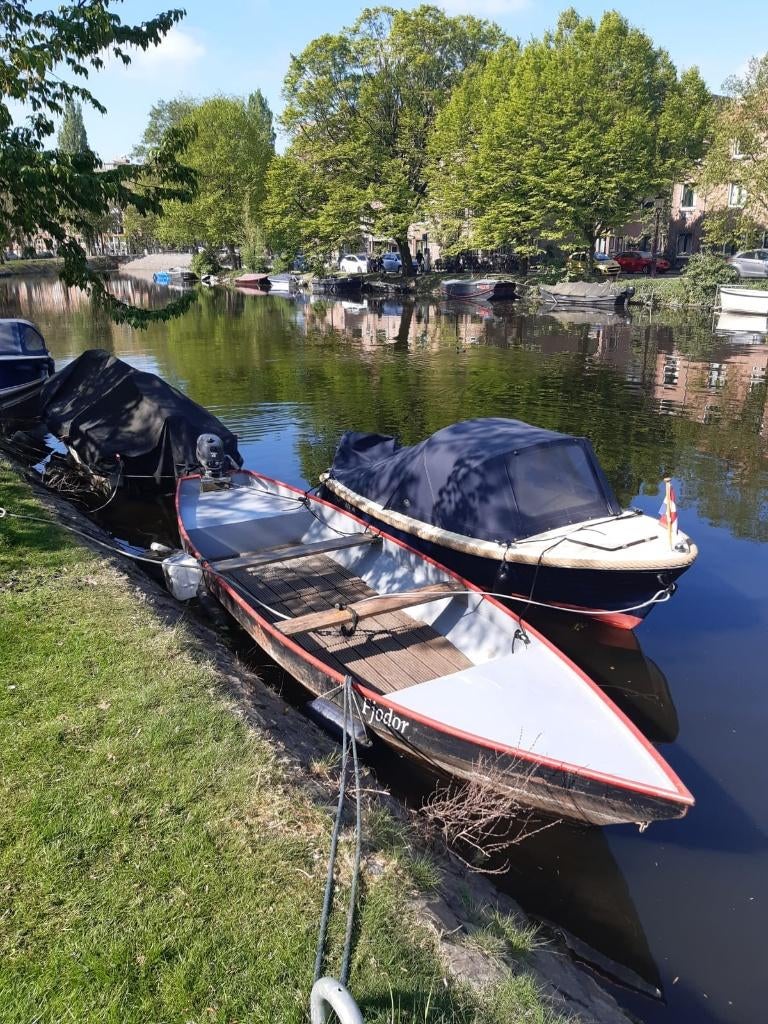 Leuke vlet, Watersport en Boten, Sloepen, Gebruikt, Vlet, Elektrisch, Staal, Buitenboordmotor, Ophalen