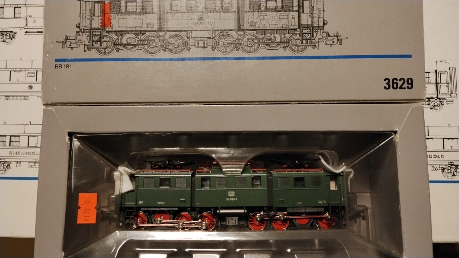 Märklin H0 digitale BR 191 099-1 DB E-loc 3629 in originele, Wisselstroom, Locomotief, Ophalen of Verzenden, Zo goed als nieuw